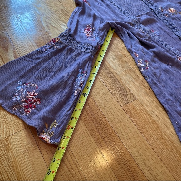 Sundance Anastasia Floral Embroidered Kimono in Dusty Purple Boho Size Small - Picture 11 of 16
